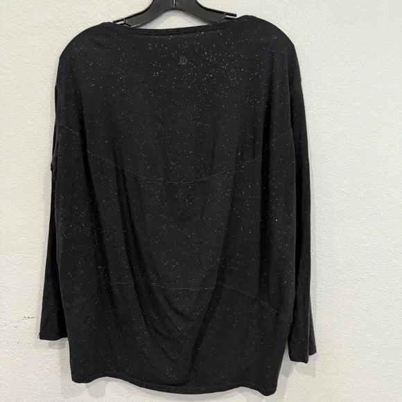 Lululemon Back In Action Long Sleeve *Splatter Black Women’s Size 10 - Picture 5 of 9